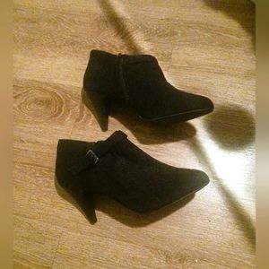 Black Fioni Ankle Boots with buckle size 12W